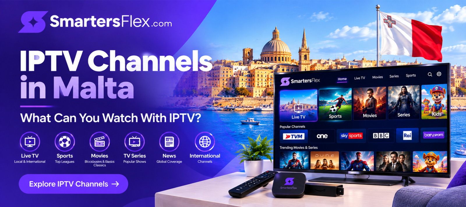 IPTV Channels in Malta: What Can You Watch With IPTV?